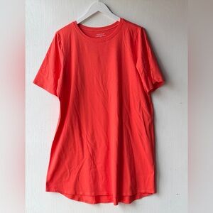 Eileen Fisher Orange Cotton Spandex Short Sleeve Dress Size XL